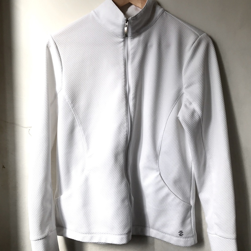 Izod Fitness white zip-up jacket sz. M